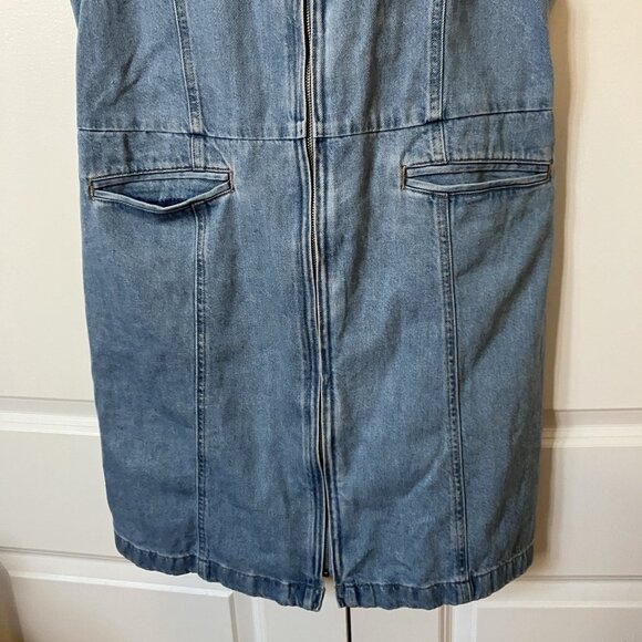 Levi's Rio Denim Dress Womens XL Blue Denim Full Zip Western Coastal Cowgirl - Picture 5 of 12